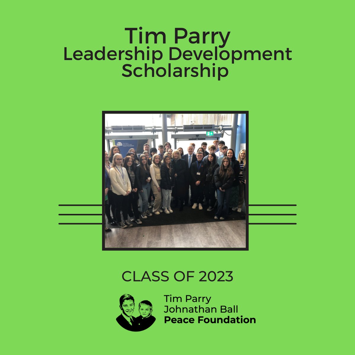 TPJBFoundation's tweet photo. The Tim Parry Leadership Development Scholarship is a project to bring young people together.  We invited @GreatSankeyHS , @SeamountKinvara , and @Forthspring  to be involved in the 2023 programme. 

Pictured here with Sir John Major and Wendy Parry from the Peace Foundation. https://t.co/bjKQkvTuS9