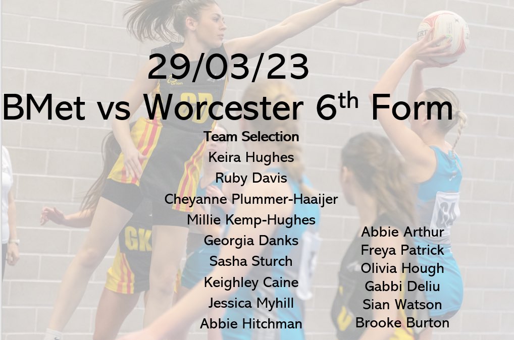 Last match of the season this afternoon vs Worcester 6th Form <a href="/AoC_Sport/">AoC Sport</a> <a href="/BMetC/">BMet</a>