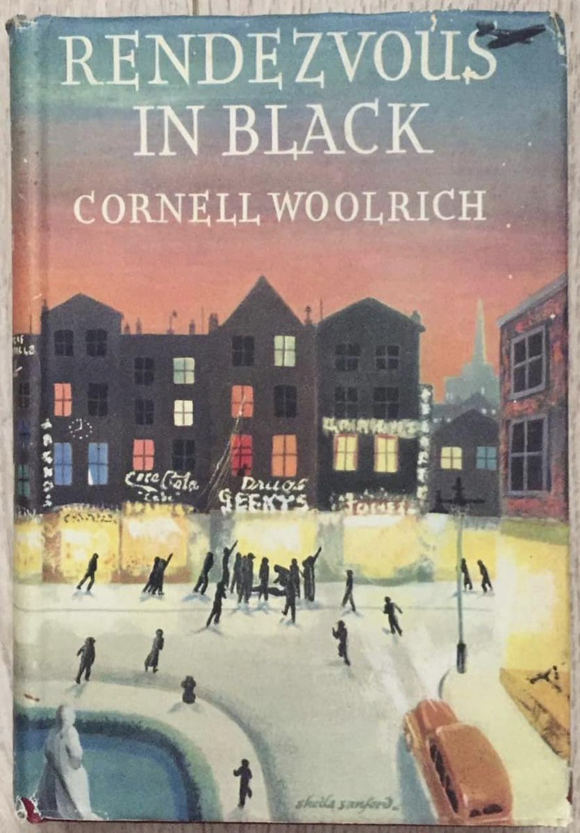 The UK hardcover edition of Rendezvous In Black by Cornell Woolrich, published by Hodder & Stoughton in 1950, and with cover art by Sheila Sanford. #RendezvousInBlack #CornellWoolrich #1950s #HodderAndStoughton #CoverArt #book #books #vintage #SheilaSanford