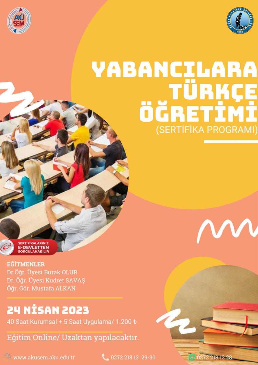 AKUSEM (Sürekli Eğitim Uyg. ve Araş. Merkezi) (@akusemaku) on Twitter photo 