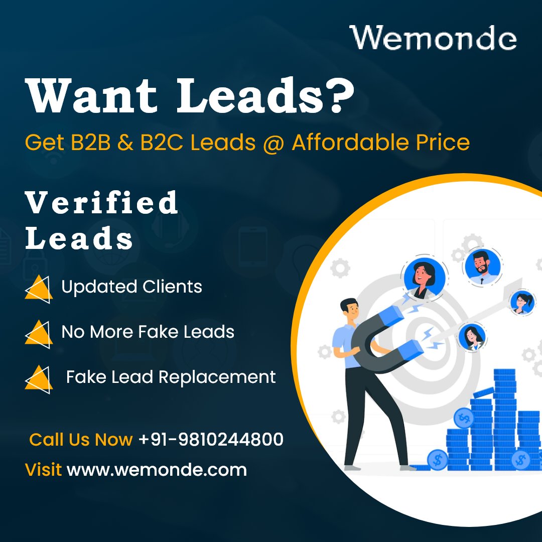 WemondeOfficial's tweet image. Want Leads? 

Call Us +91-9810244800
Visit wemonde.com

#leadgeneration #leadgenerationstrategy #leadgenerationsystem #leadgenerationtips #mlmleadgeneration #networkmarketingleadgeneration #b2bleadgeneration #leadgenerationservices #onlineleadgeneration