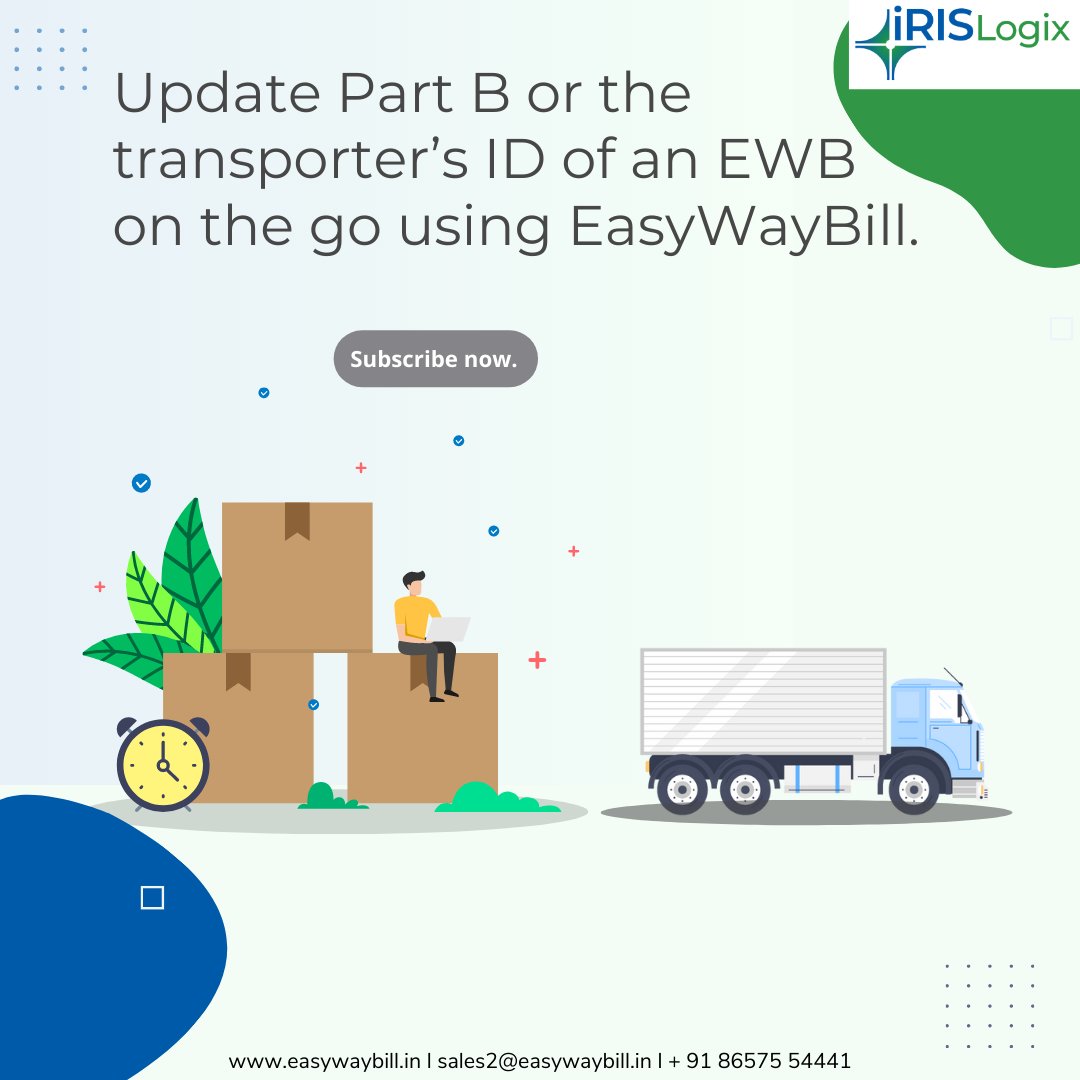 EasyWayBill_'s tweet photo. Part B of the #ewaybill details the transporter's #vehicle number. Not updating these details can lead to heavy #penalties and confiscation of goods.
Don’t wait for the penalties, update Part B in real time using #EasyWayBill. https://t.co/LpMO4M9VFq