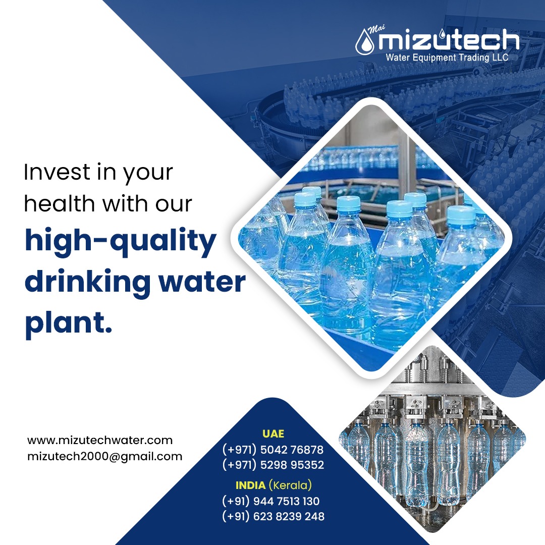 mizutech1's tweet photo. Invest in your health with our high-quality drinking water plant. We offers a wide range of water-quality facilities and equipment.
Contact us now!

📞 +971 50 427 6878, +91 9447513130
🌐 https://t.co/5i17ZvpnPo

#mizutech #water #watertreatment #waterplants #drinkingwaterplants https://t.co/WhVBgoBpYf