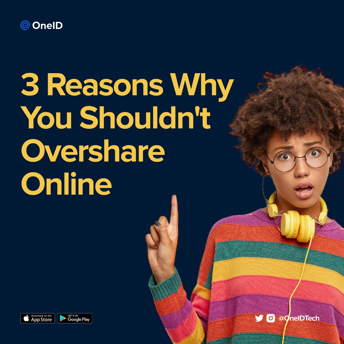 oneidtech's tweet photo. Sharing information about yourself is nice but also has dire consequences if you overshare. 

On today’s episode of data sharing and protection, here are some reasons why you should share information minimally online

Swipe>>>

How do you protect yourself online? ⬇️⬇️⬇️

#oneID https://t.co/APqE6tRc6q