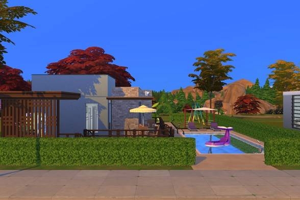 melfromthechi's tweet photo. I made the "Make a Splash" family pool on the gallery.  #TheSim4 #Sims 4 #ShowUsYourBuilds @EA https://t.co/9Qy6D1Y66w