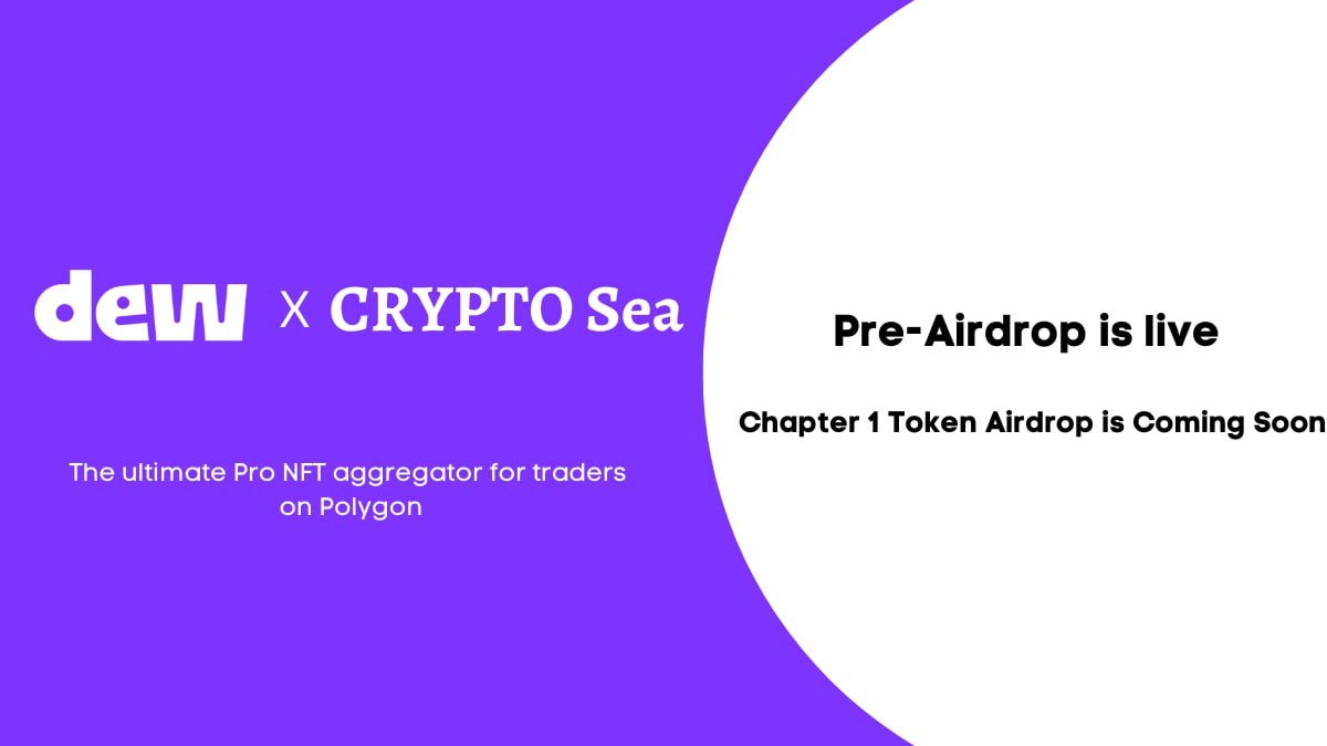 CryptoSea00's tweet photo. 🎁 Dew &amp; Crypto Sea🎁

The Pro-NFT Aggregator on Polygon - @Dew_HQ Token Airdrop is live soon! Everyone who traded NFTs is qualified for the Token Airdrop. 

🎁5 early access codes

1. Follow 
@Dew_HQ 
@CryptoSea00 
@duaud9912 

2. Like &amp; RT

⌛️48 Hours https://t.co/ratALHPLvM