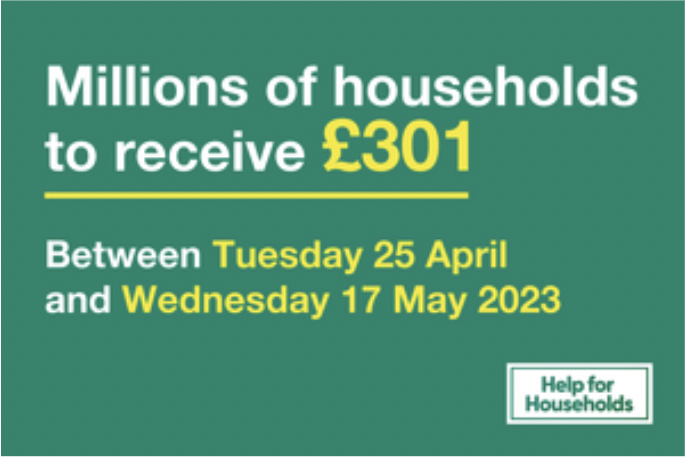 MariaMillerUK's tweet photo. Financial boost for #Basingstoke households. All eligible households will receive £301 cost of living payment directly from @DWPgovuk between 25 April and 17 May. https://t.co/cLOhYVUILP