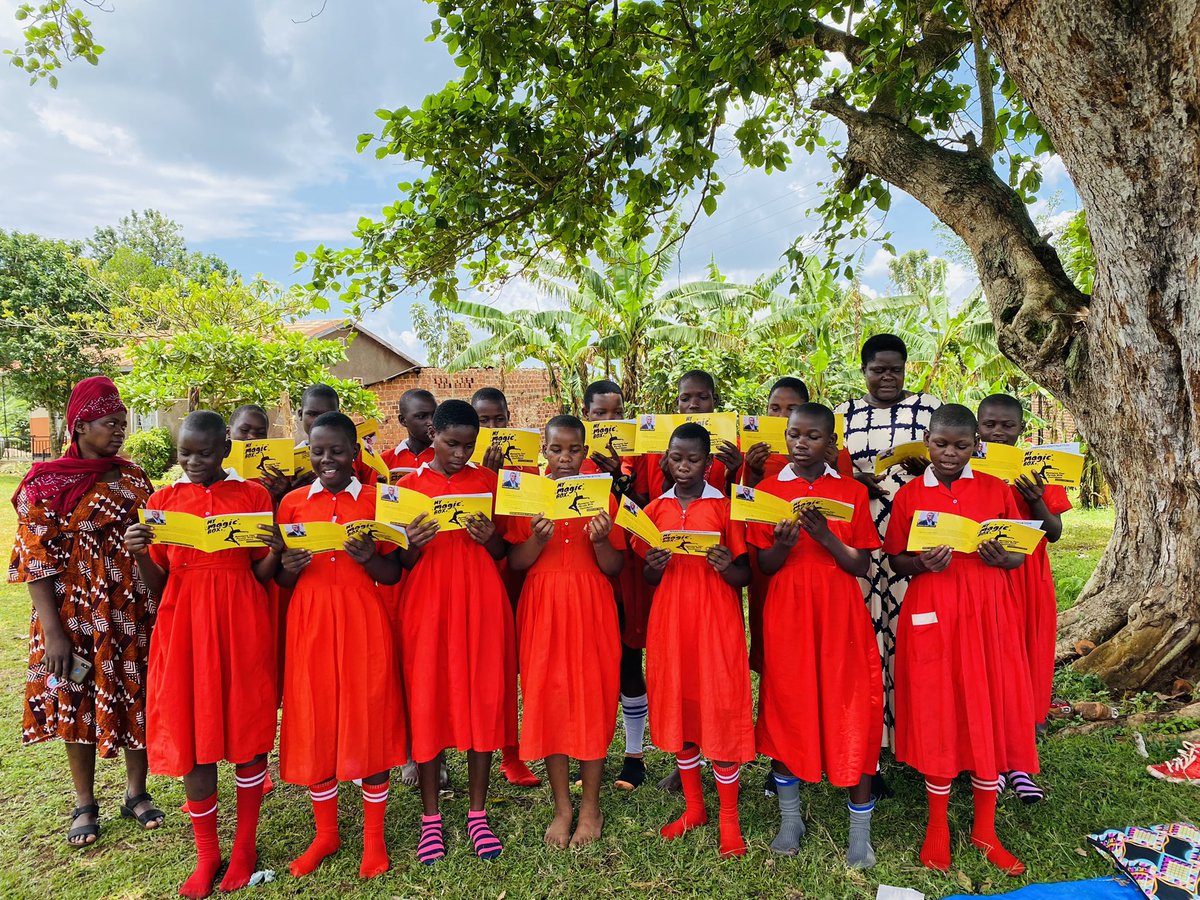 AssortedAfrica's tweet photo. We had our #readingsession we had fun, we shared stories on #periodpoverty and #mensturalstigma we donated #mymagicbox a Menstrual handbook to girls and the school library for other girls to learn more about their bodily autonomy, changes, and MHM https://t.co/I51vLQ7NLj