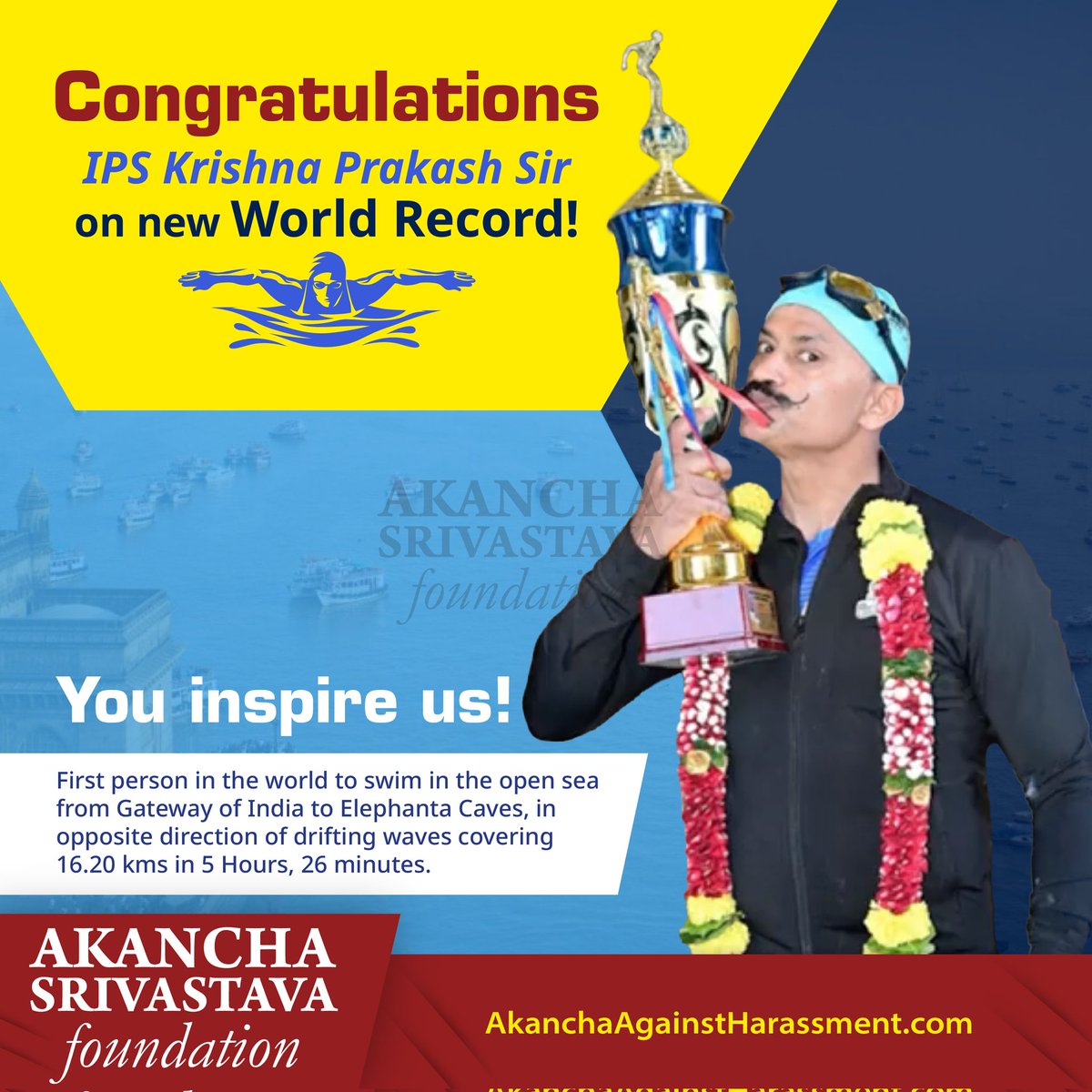 AkanchaS's tweet image. Congratulations @Krishnapips Sir, you inspire us! Jai Hind 🇮🇳🎉
#WorldRecord #IPSKrishnaPrakash