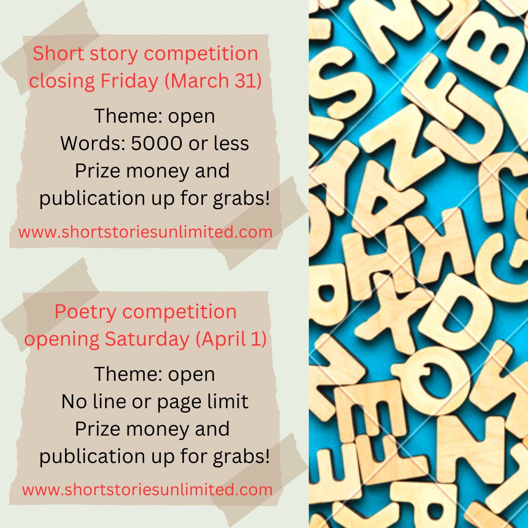 One competition closing, another opening! All details at shortstoriesunlimited.com

#writingcommunity #writingcompetition #writingcontest #shortstory #shortstorycompetition #closingsoon #openingsoon