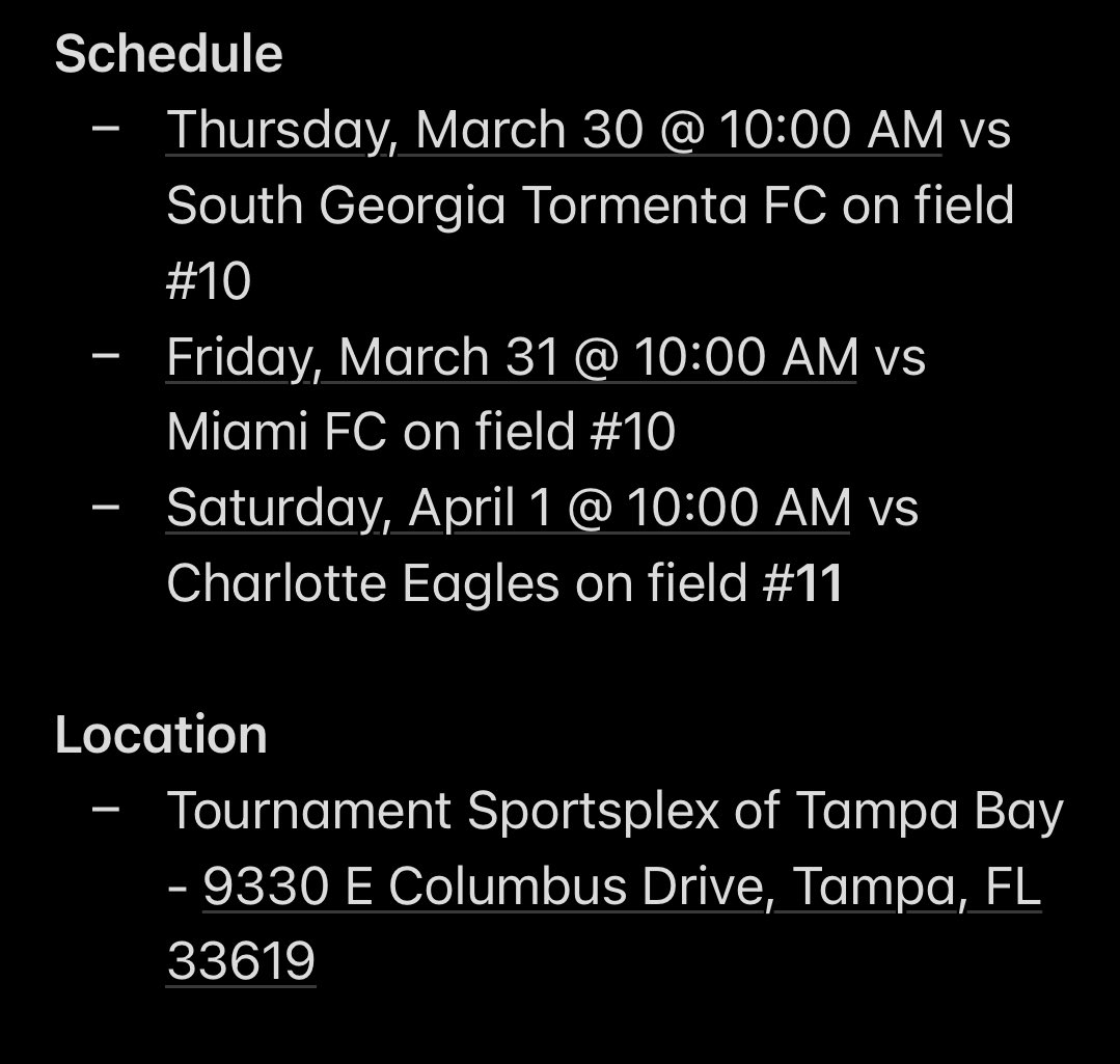 soccernp's tweet photo. Excited to play in the USL Academy Cup in Tampa this week!
@USL_Academy https://t.co/eLUcJNHTIl