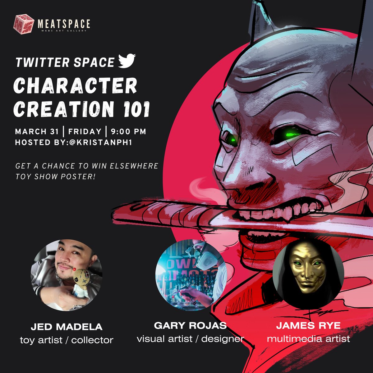 meatspacew3ph's tweet photo. Get ready to spark your imagination! Join us live on Twitter Space for Character Creation 101! Discover the secrets behind bringing stunning and one-of-a-kind toys to life with their creators. https://t.co/ld5mAh6foL