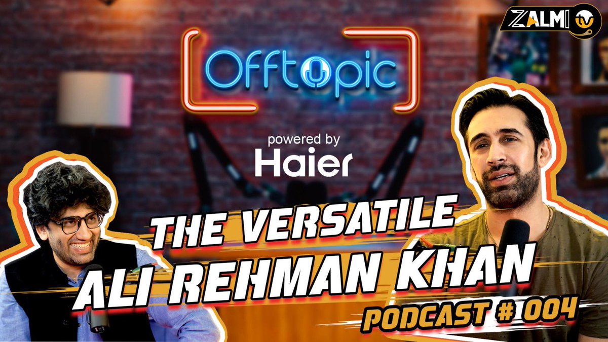 zalmitvlive's tweet photo. Off Topic Podcast # 004 ft. The Versatile, @alirehmankhan | Powered by @HaierPakistan | Zalmi TV
Watch This πππ
https://t.co/hvu1VLIlFL
#AliRehman #ZalmiTV #PeshawarZalmi #OffTopicPodcast #Haier #HaierXZalmi #AliRehmanOfftopic https://t.co/ORxcBDlXdL