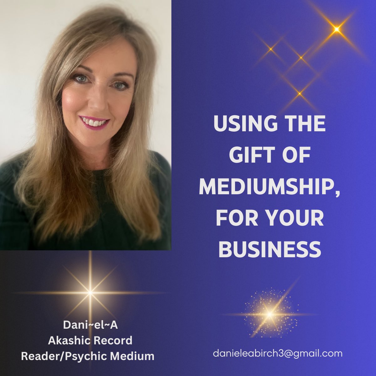 The gift of #mediumship for your #business can be a life changer. Speaking with a loved one who has passed over can support your #choices. #askme How! Dani~el~A #psychic #psychicmedium