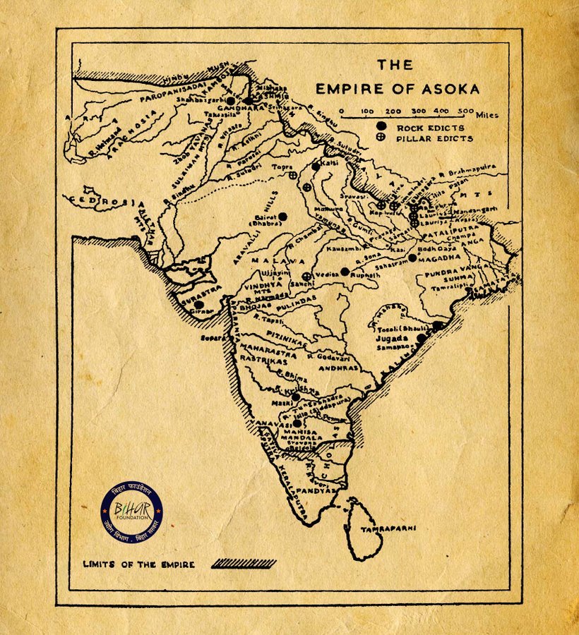 shivam9maurya's tweet photo. अखण्ड भारत के निर्माता व मानवता के प्रतिबिम्ब एवं विश्व प्रसिद्ध सम्राट एवं शक्तिशाली मौर्य साम्राज्य के नायक महान चक्रवर्ती सम्राट अशोक की जयंती पर उन्हें शत शत नमन
The map also depicts the rock and pillar #edicts of the Mauryan emperor
#SamratAshok #AshokaTheGreat #सम्राट_अशोक https://t.co/UTseTKFxQ2