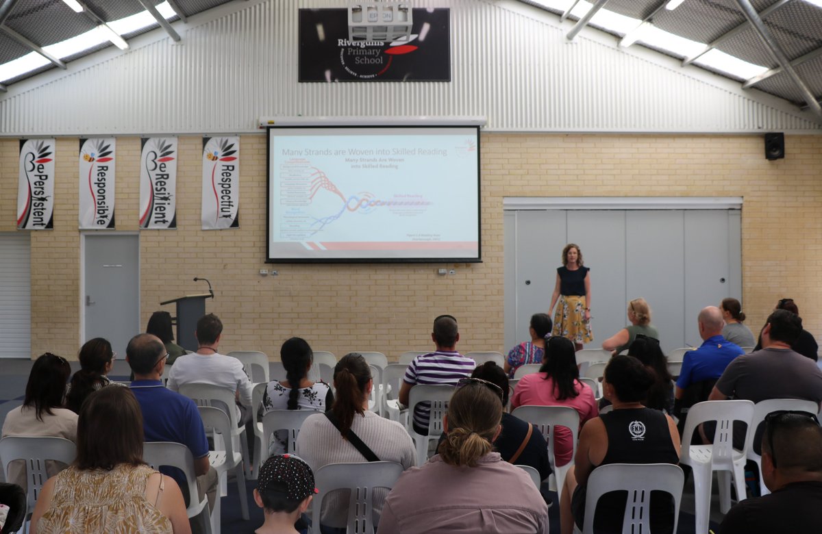 RivergumsPS's tweet photo. Our inaugural Literacy Showcase was a huge success, we held parent workshops focussing on Literacy in ECE, Reading and Spelling. Opportunities were also provided for parents to observe Daily Reviews across Years K-1 and Spelling in Years 2-6. https://t.co/7FC5SB08Um