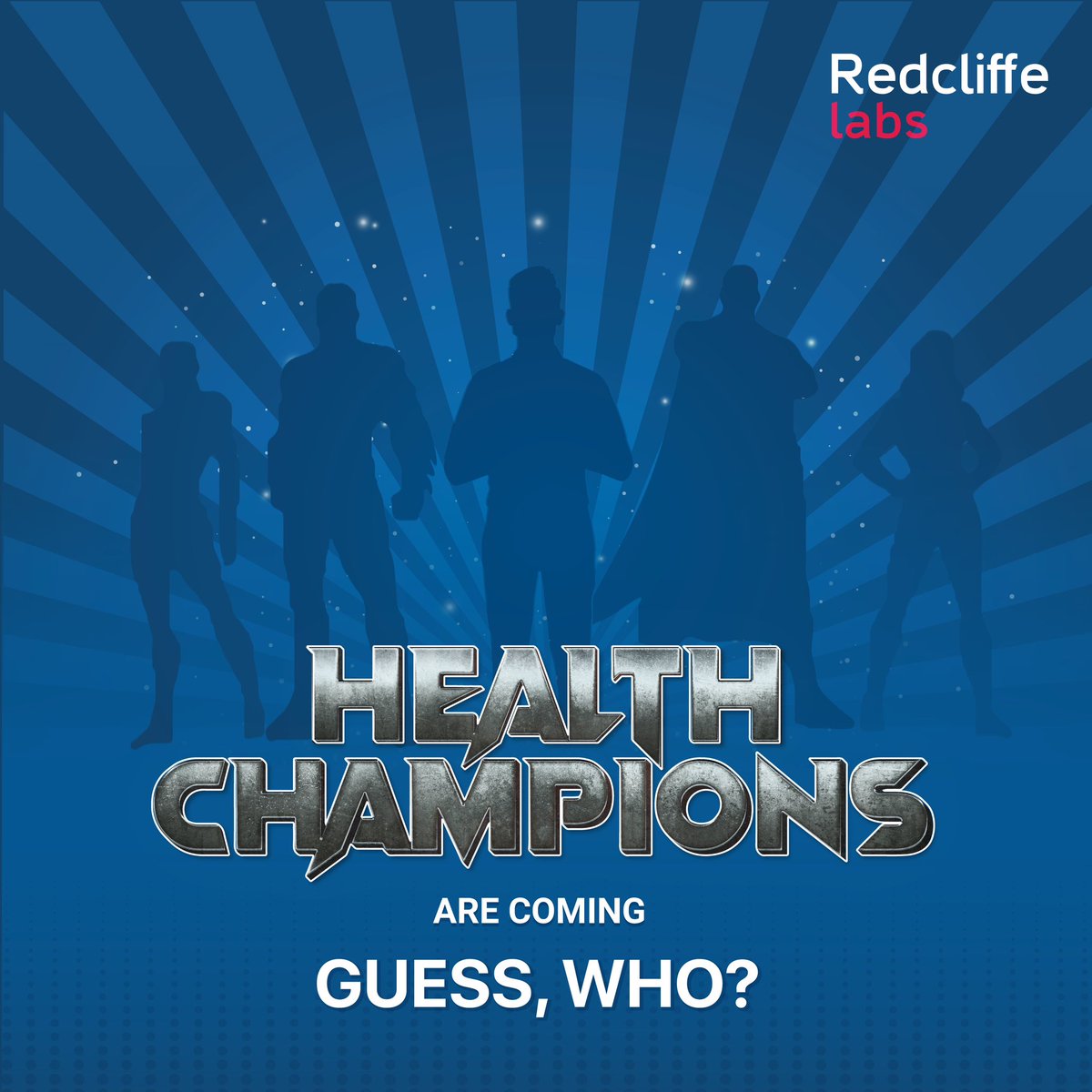 #Health is #wealth and one who always takes care of health under all circumstances is the real #champion. 
At #RedcliffeLabs, we have #HealthChampions who put their mind, body, and soul to serve health for a #healthiernation. Who are they? #StayTuned, for the #biggestunveil.