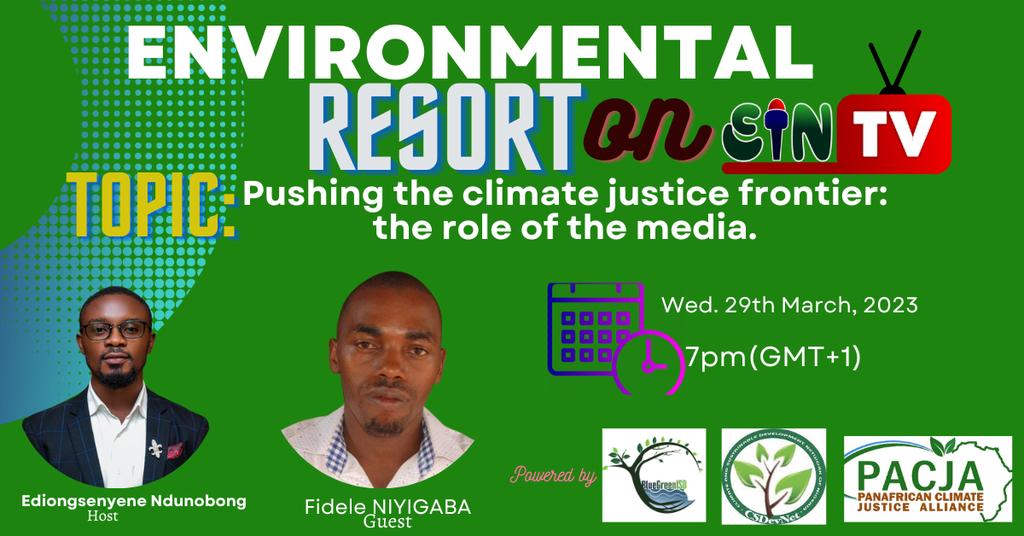 Edi_Ndunobong's tweet photo. If we must succeed in the demand for #ClimateJustice, then the subject of communication is very important.
@nfidelis12, the Com. & Knowledge Management manager of @PACJA1 will be sharing his views on this today on Environmental Resort
Via:https://t.co/7KTsSwfDD9
#WhatHasChanhed https://t.co/Rt9dxh5YvV