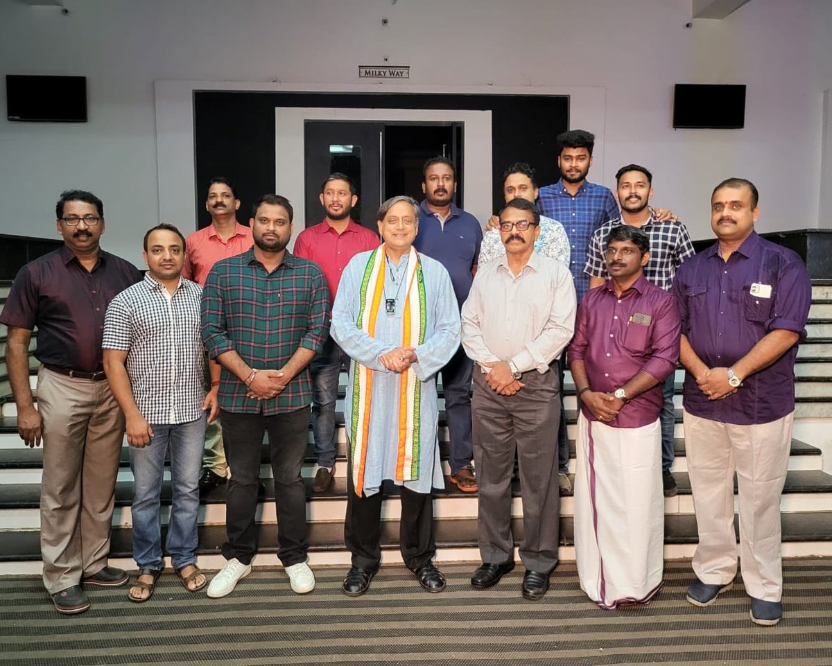 Shashi Tharoor on Twitter "With the staff of the Lakshmibai National