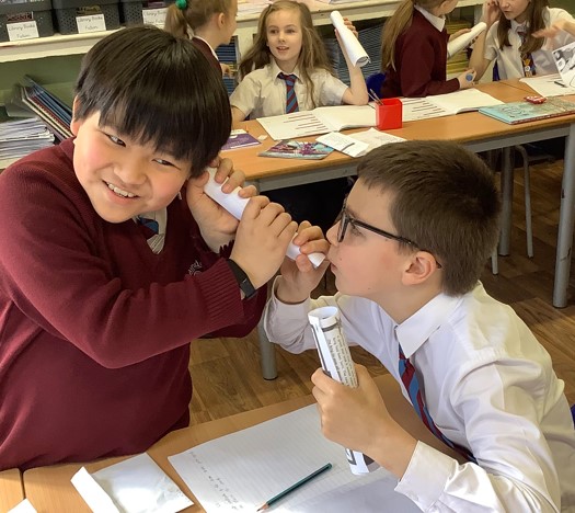 The children in #Beech class have been experimenting as to whether the size of your pinna affects how loud a sound is!

#Science #LaindonPark #LaindonParkPrimary #LaindonPrimary #Laindon #Zenith
