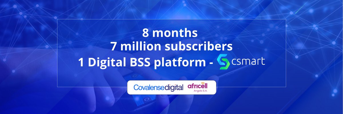 Covalensedigi's tweet photo. #AfricellAngola races towards #10million #subscribers using #Csmart #DigitalBSS platform. Over 7 million #subscribersonboarded within just 8 months of #launch. #Clientmilestones #mobileoperators #Covalensedigital #telco #5G #mobiledisruptor #Telecoms #digitalconnectivity https://t.co/kv0BQnEh3g
