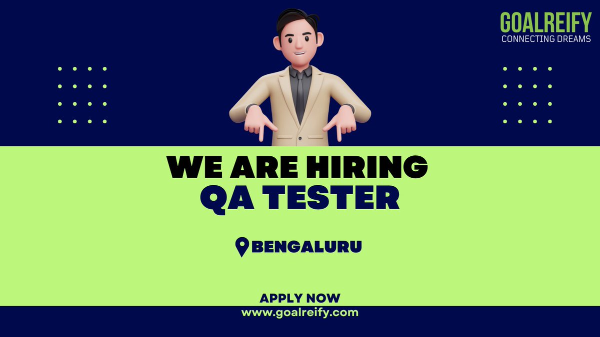 goalreify's tweet photo. We are #hiring QA Tester for our client in #bengaluru.
If you are looking for change apply here π https://t.co/3bKSjlRisA
#goalreify #gaming #experience #testing #qa #automationtester #automationtesting #manualtesting #qatester #qatesting #testerjobs #unity #gametesting https://t.co/LcWpRm1BqL