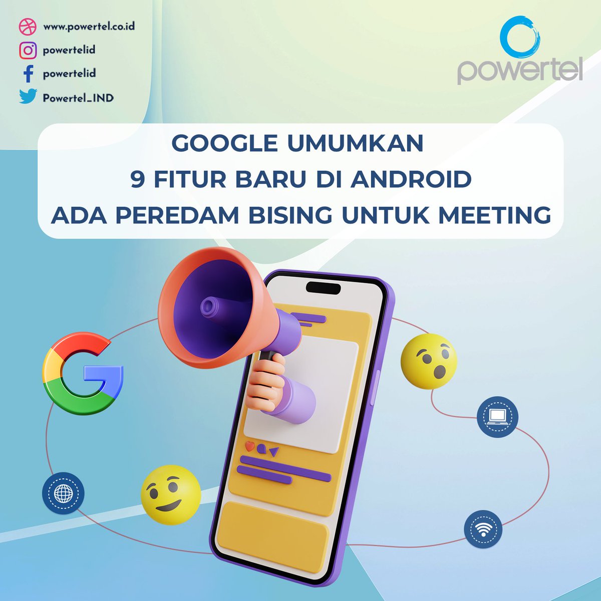 Powertel_IND's tweet image. Google Umumkan 9 Fitur Baru di Android, Ada Peredam Bising untuk Meeting

#infoandroid #infoteknologi #seputarteknologi #fiturandroid #androidupdate #uptodate #android #teknologiupdate #fiturbaruandroid #antikudet #powertelid