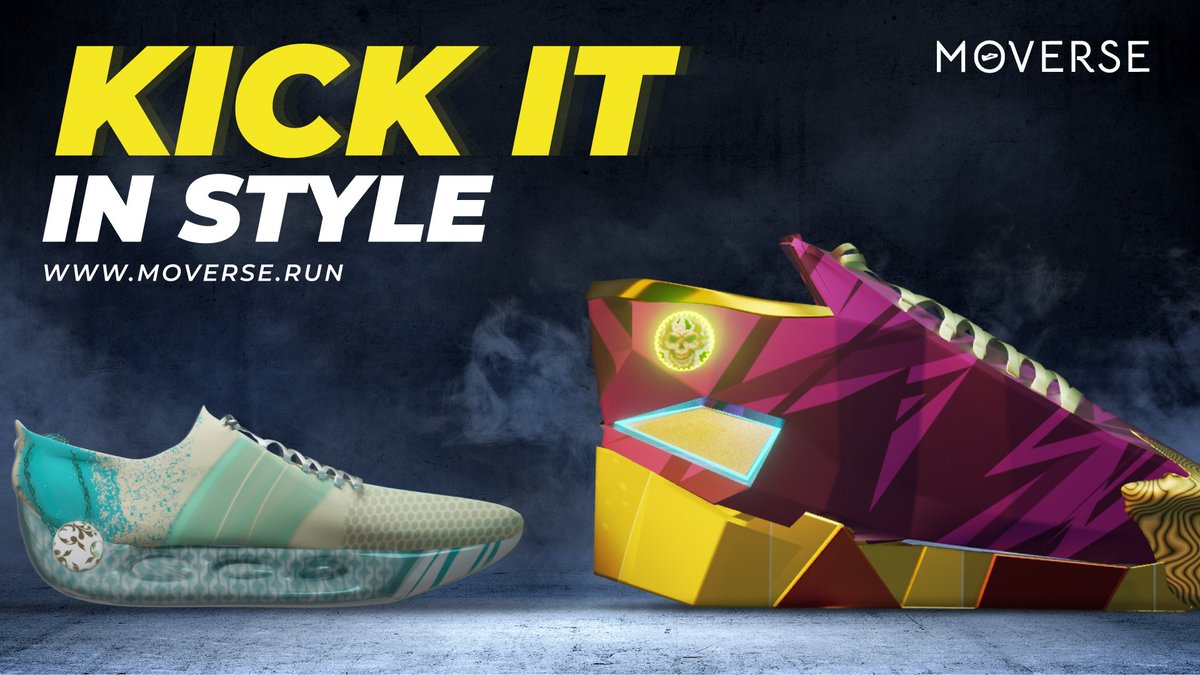 ADD SOME DIGITAL SWAG TO YOUR SNEAKERS COLLECTION 👟

Get your hands on the cool &amp; funky pieces of footwear by #Moverse &amp; earn big with every step you take 💰🚶‍♂️

#Moverse #Move2Earn #NFTSneakers #ML #DigitalFashion #FitAndEarn #AI