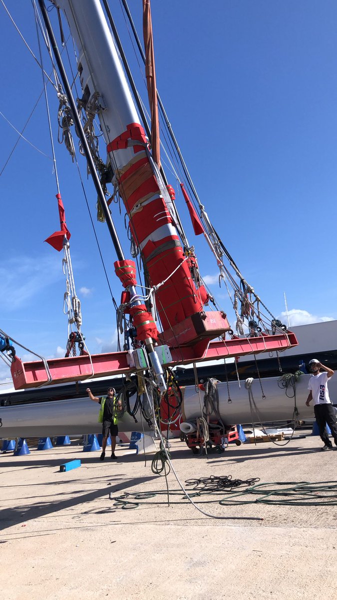 RSBRigging's tweet photo. 43m @Royal_Huisman built sailing yacht, Blue Papillon had a huge rig re-stepped yesterday in STP by our seasoned professional riggers... a flawless operation once again ✅ 

#royalhuisman #huisman #sailingyacht #sailing #rigstep #rigging #yachtrigging #rigginginpalma #superyacht https://t.co/eHffuG5bZq