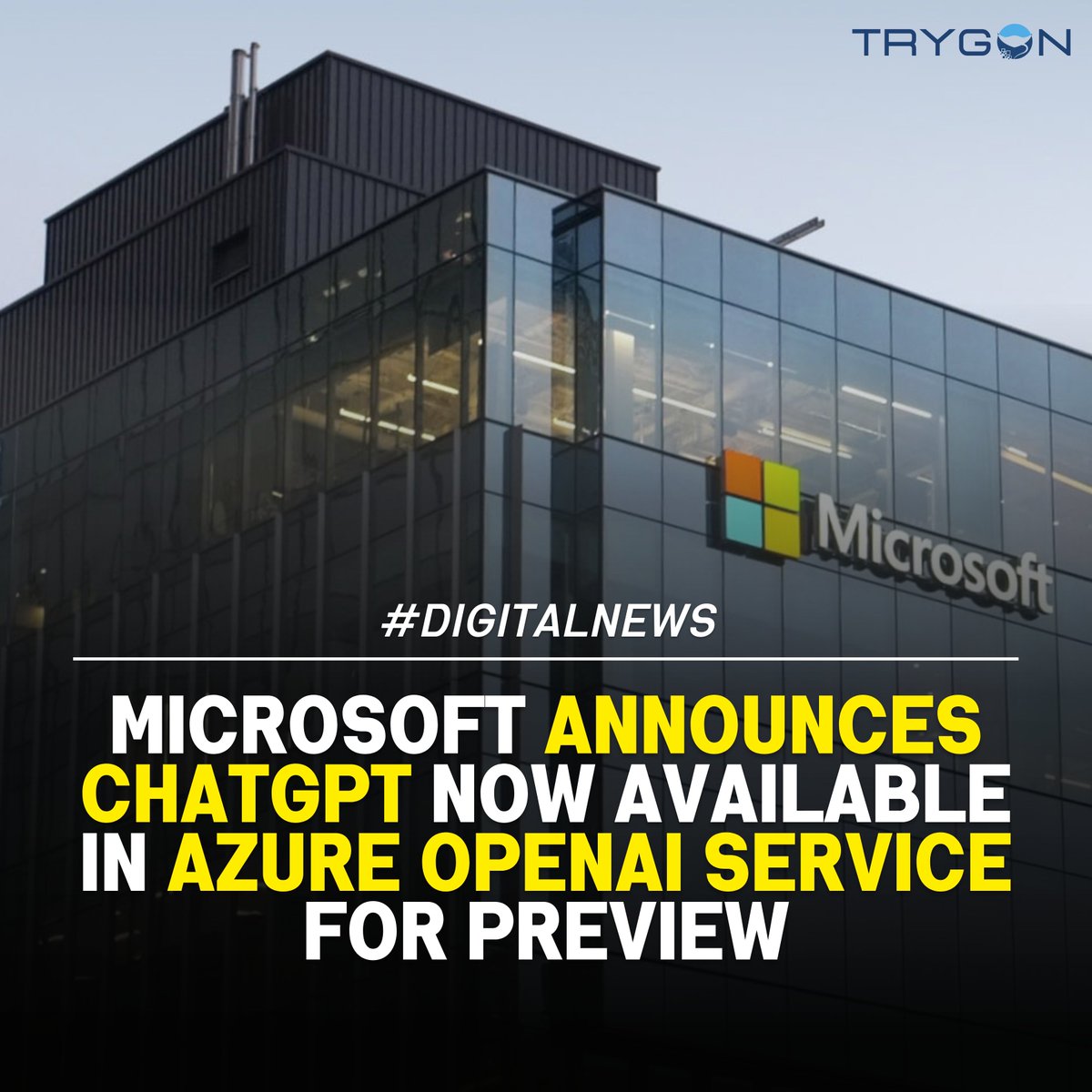Trygon_Web's tweet photo. ChatGPT is now available in Azure OpenAI Service.
👉 Follow @Trygon_Web  for more updates
#aigenerated  #artgallery #trygontechnology #digitalmarketing #google #chatgpt #ai #googleai #chatbot #openai #bard #microsoft https://t.co/eck2HOxOAG