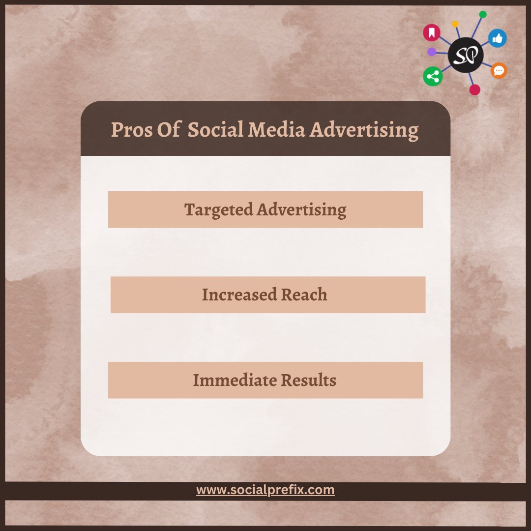 socialprefix's tweet photo. Pros Of Social Media Advertising :
Target Advertising
Increased Reach
Immediate Results
To know more visit our website👉 https://t.co/qUTsvFdduo
#socialmediaadvertising #increasedreach #targetadvertising #immediateresult #socialmediaplatform #socialmedia #wednesdaythought https://t.co/Cq7q6SB9z3