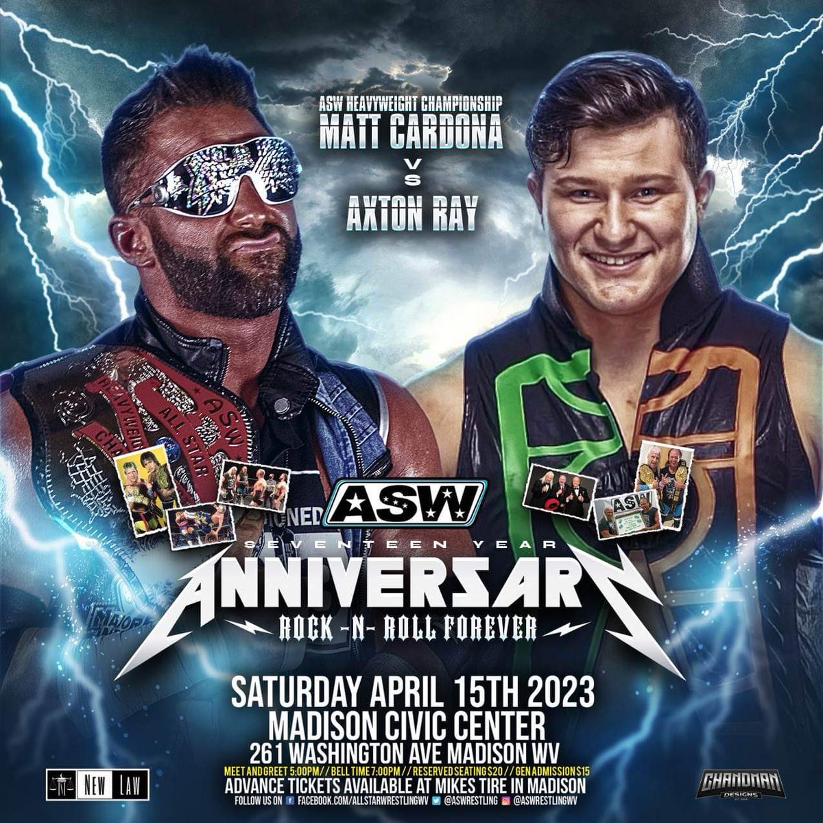 The Battle for ASWs HEAVYWEIGHT CHAMPIONSHIP <a href="/aswwrestling/">ASW Wrestling WV</a> <a href="/TheMattCardona/">Matt Cardona</a> vs <a href="/AxtonRay96/">Axton Ray</a>