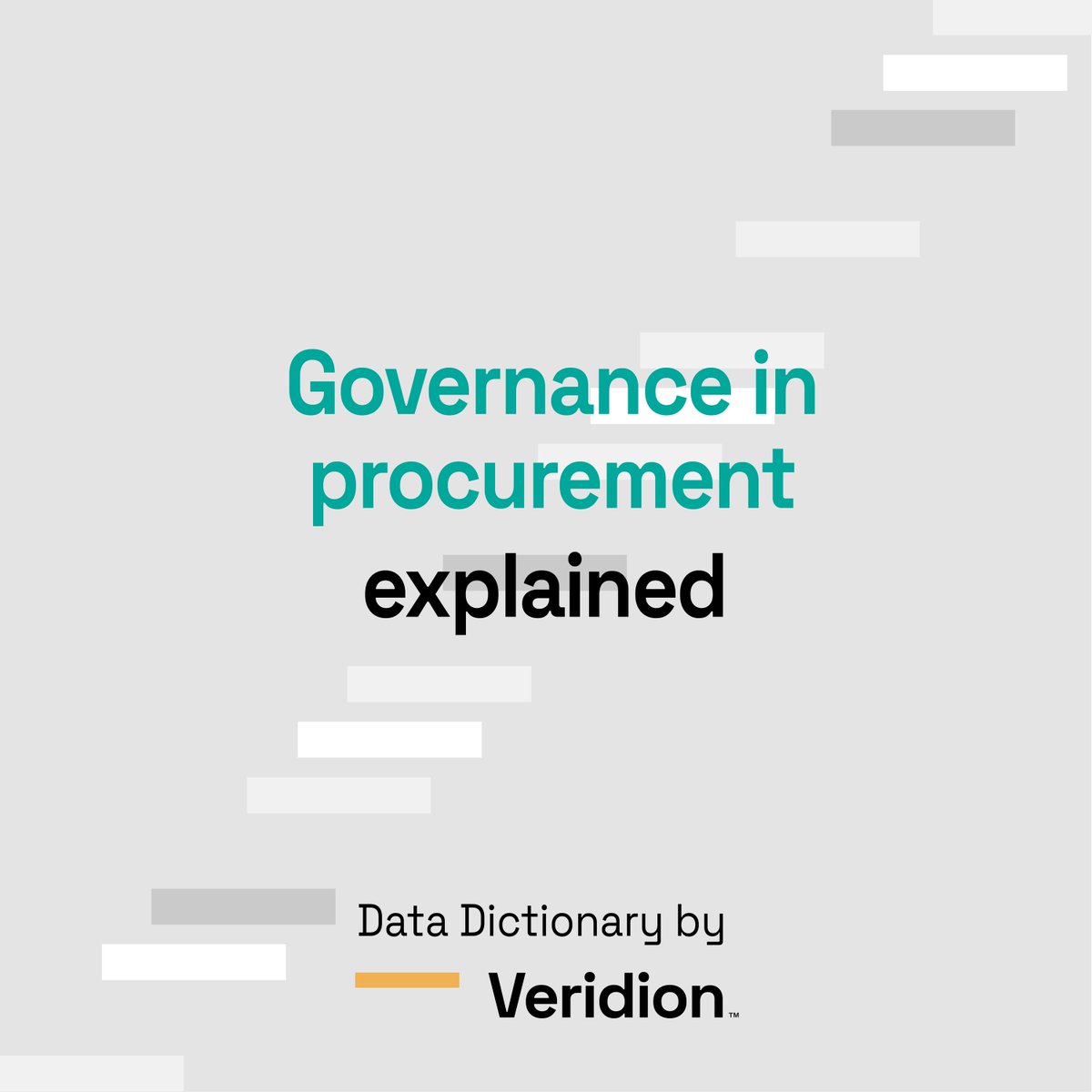 veridiondata's tweet image. Governance in procurement is a system of checks &amp;amp; balances that ensure the highest level of probity, control, &amp;amp; process effectiveness. It includes procurement policies, precise management procedures, prudent resource allocation, &amp;amp; stringent review processes. 

#datadictionary