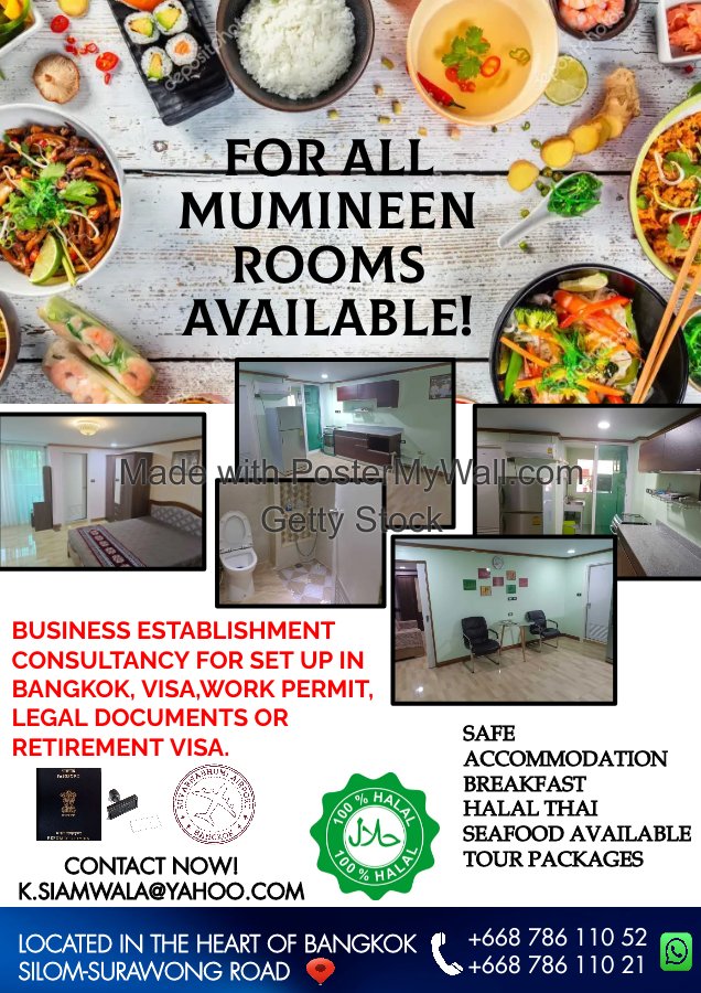 For All Mumineen Room Available in Thailand
@TravelAlberta @traveloka @Dawoodi_Bohras @jamea_saifiyah @Bohras_USA @SBUT_Mumbai @ProjectRiseDB @Bohras_Canada @Bohras_EAfrica @Bohras_Pakistan @Bohras_UK @Bohras_AUSNZ @mehlamaz @umooriqtesadiya @Jamz5251 @Bohras_FarEast