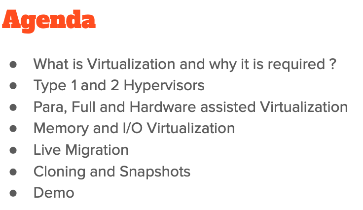 I am doing a webinar today at 7 PM IST on Overview of Virtualization, which is 2nd part of the 10 part webinar series. Today we'll be covering :-

You can sign up using following
cloudyuga.guru/overview-of-vi…

About the webinar series, please take a look at :-
cloudyuga.guru/blog/cloud-bui…