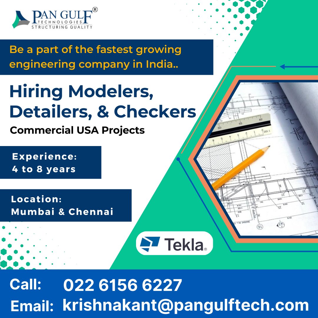 pangulftech's tweet photo. Looking for Modelers, Detailers, and Checkers.
Share your updated CV's to "krishnakant@pangulftech.com"
#modeler #checkers #engineeringdesign #engineers #engineeringservices #engineersjobs #hiring #linkedin #linkedinjobsearch #engineeringstudents #engineeringsolutions #3d #sds https://t.co/6n1mhdhxoN