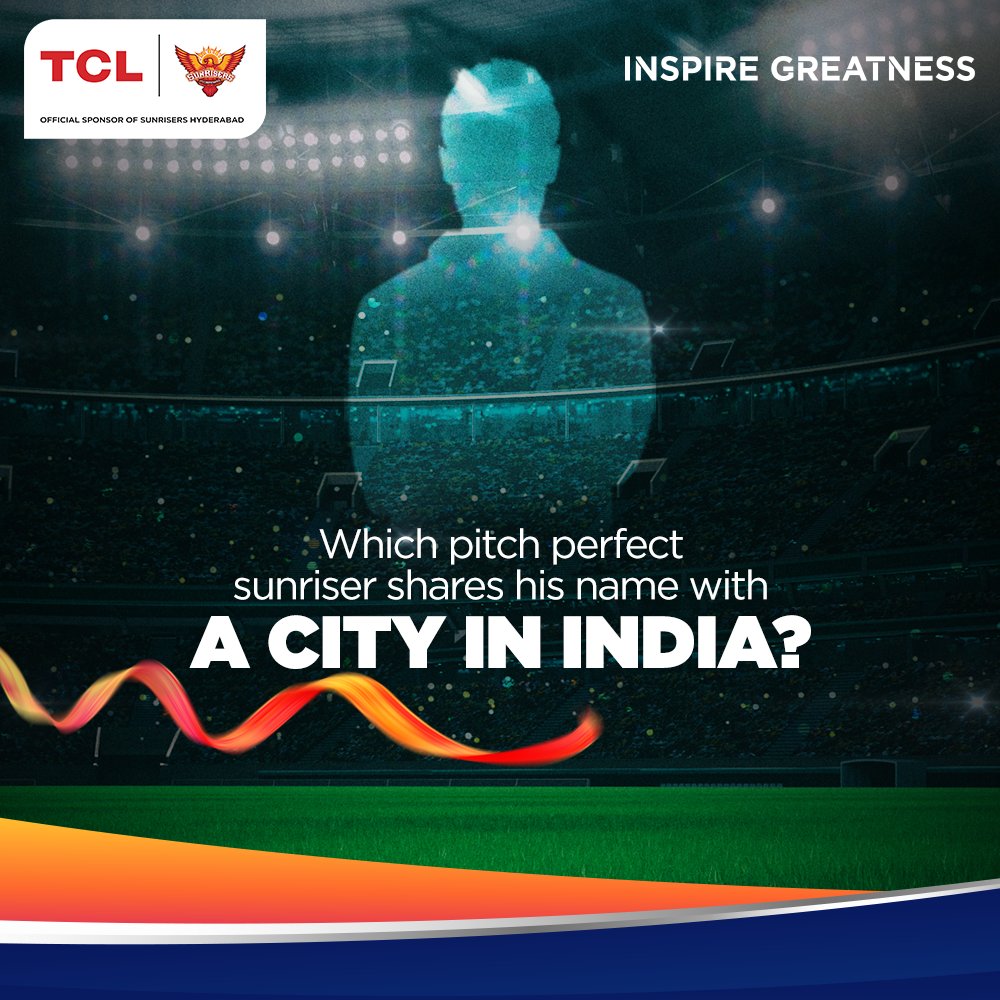 It's your time to rise like the sun and show us your Sunriser knowledge! 

Bowl us over with the right answer in the comments section and you can be our perfect winner!
<a href="/SunRisers/">SunRisers Hyderabad</a>
 
#TCL #InspireGreatness #sunrisershyderabad #srh #OrangeArmy