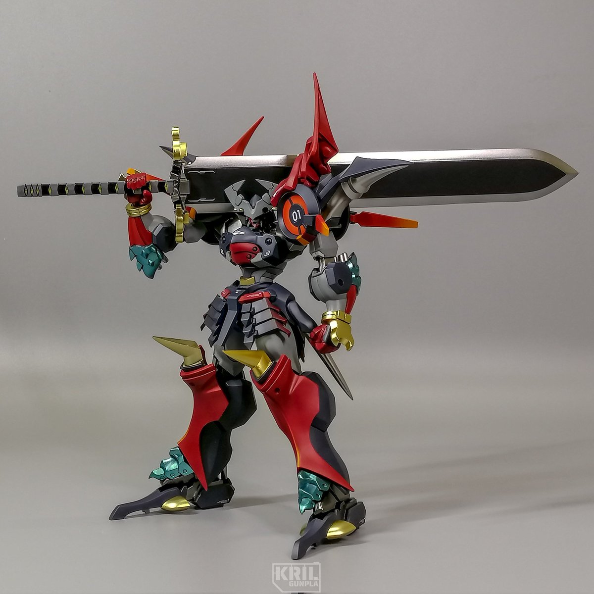 KrilpG's tweet photo. Who will rejected a big weapon?
.
#dygenguar #bigweapon #sword #superrobot #kotobukiya https://t.co/DAT0LU9nxm