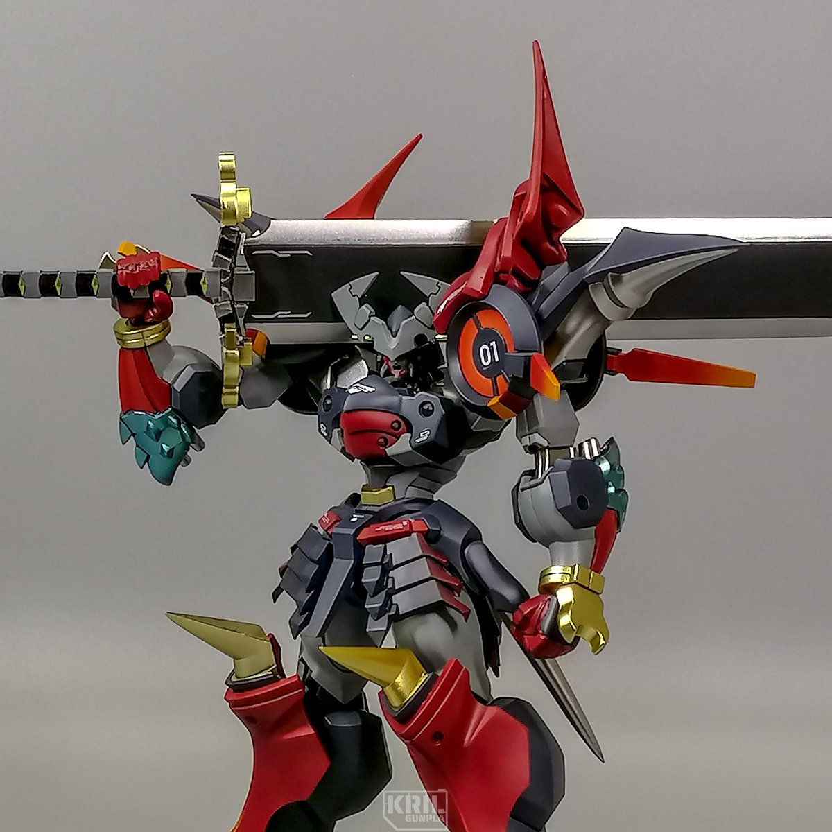 KrilpG's tweet photo. Who will rejected a big weapon?
.
#dygenguar #bigweapon #sword #superrobot #kotobukiya https://t.co/DAT0LU9nxm