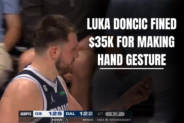 SportsBuda's tweet photo. The NBA takes a tough stance on disrespectful conduct. Luka Dončić has been fined $35K for his gesture towards an official during the Mavericks-Warriors game. 

To read more, click here⬇️⬇️👇👇
https://t.co/X92Ye3EGFd

#NBA #LukaDončić #Mavericks #Warriors #Basketball #LatestNews https://t.co/uqAZehXlF3