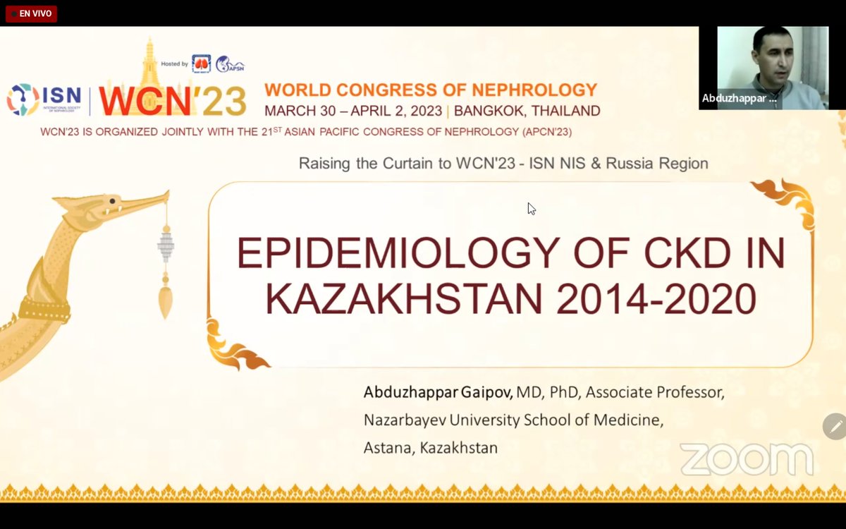 deniise_am's tweet photo. “Epidemiology of CKD in Kazakhstan 2014-2020”
Abduzhappar Gaipov @AbduGaip -Kazakhstan
#ISNWCN @ISNWCN

In 2017, the estimated prevalence of all-stage CKD was 1.7 million cases in Kazakhastan https://t.co/PDFZHBjrjG