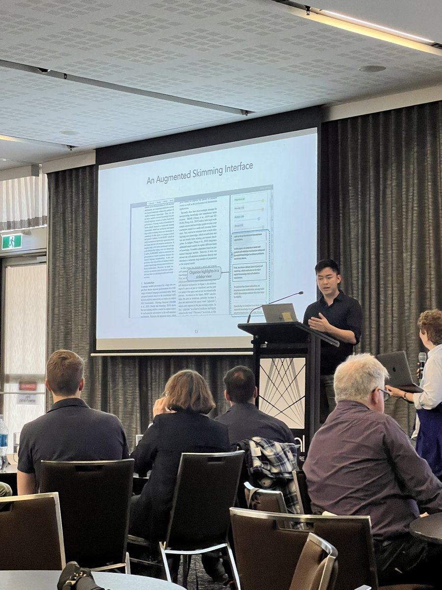 Maxwell Szymanski (@max_does_well) on Twitter photo I think we all rejoiced when <a href="/rayrayfok/">Raymond Fok</a> presented his work on SCIM: a tool to aid researchers in efficiently and intelligently skimming through research papers, interesting work!! #IUI23 I think we all rejoiced when <a href="/rayrayfok/">Raymond Fok</a> presented his work on SCIM: a tool to aid researchers in efficiently and intelligently skimming through research papers, interesting work!! #IUI23