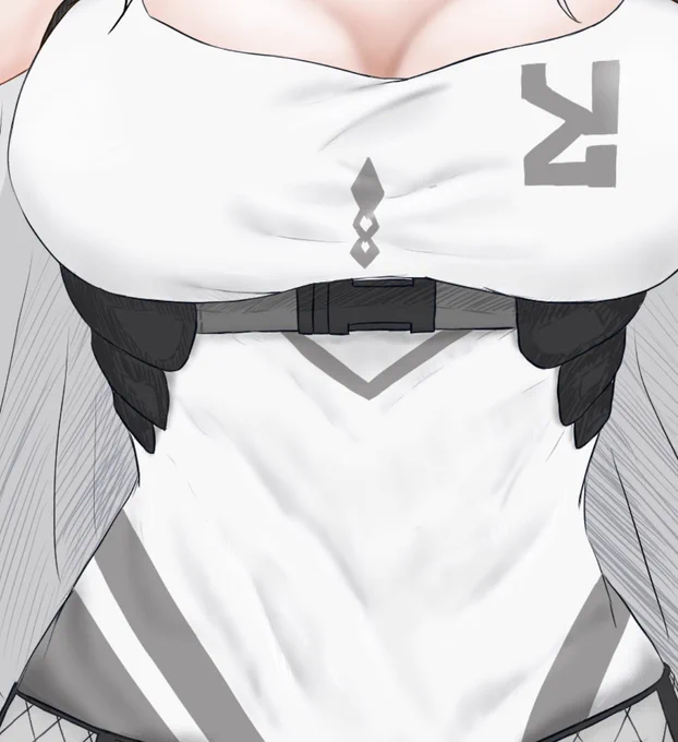 カジュアル目に描いてるとか言っておきながら驚いた反動でメガネが傾いて落ちかけてたり肌周りの塗り方がガチで描いてた頃の立体的に描き込み塗るやり方だったり服のシワ表現も以前同様の入れ方だったり機械腕の影の入れ方はいつもと同じで、光の入れ方だけぼかし入れてちょっと立体的だったり…  