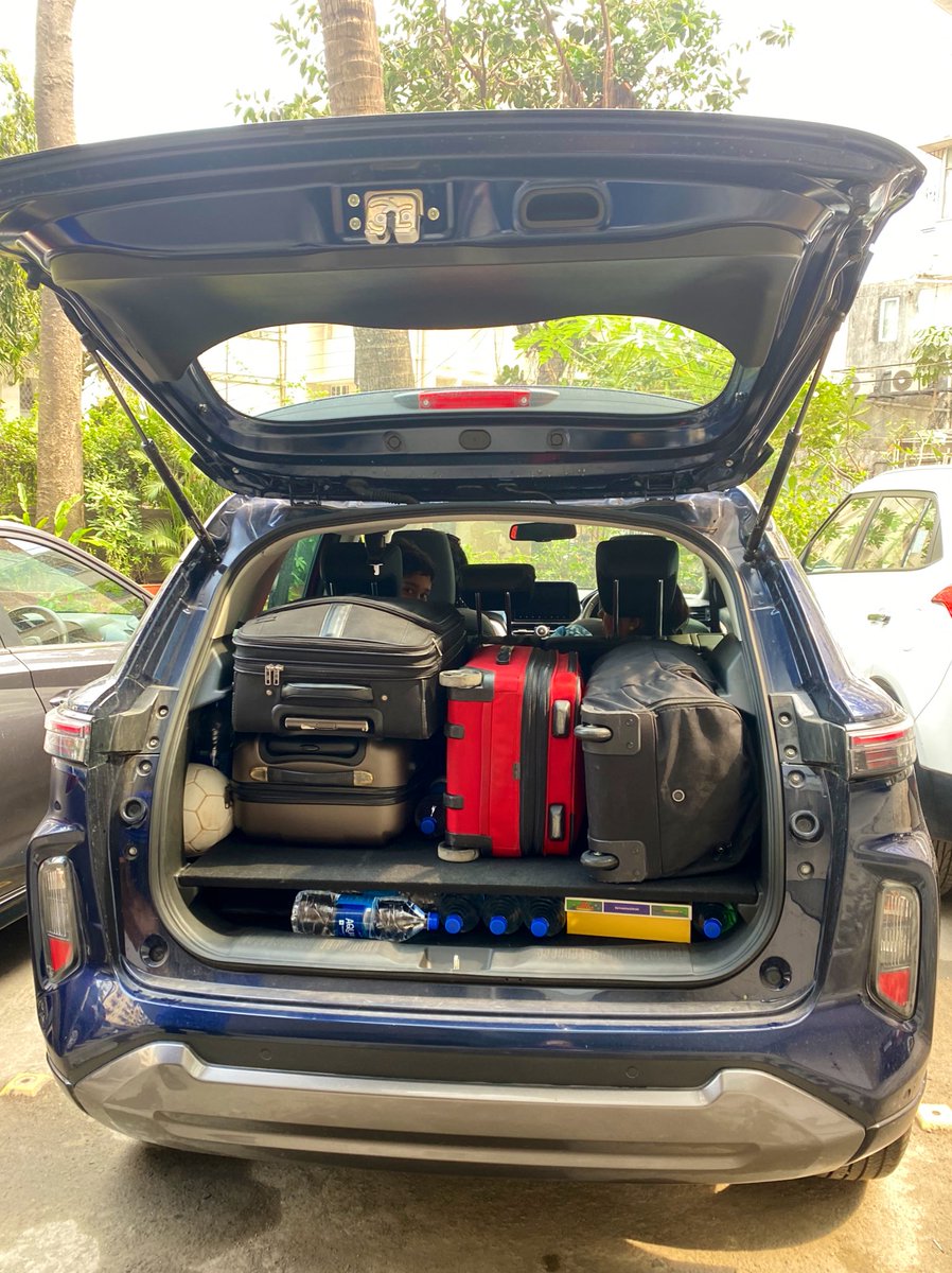 ShapurK's tweet photo. Our Grand Vitara has a small boot, because of the strong hybrid battery placed in it …..but parcel tray removed you can squeeze in a fair bit. #AutocarLongTermer https://t.co/hg6OEgDhJi
