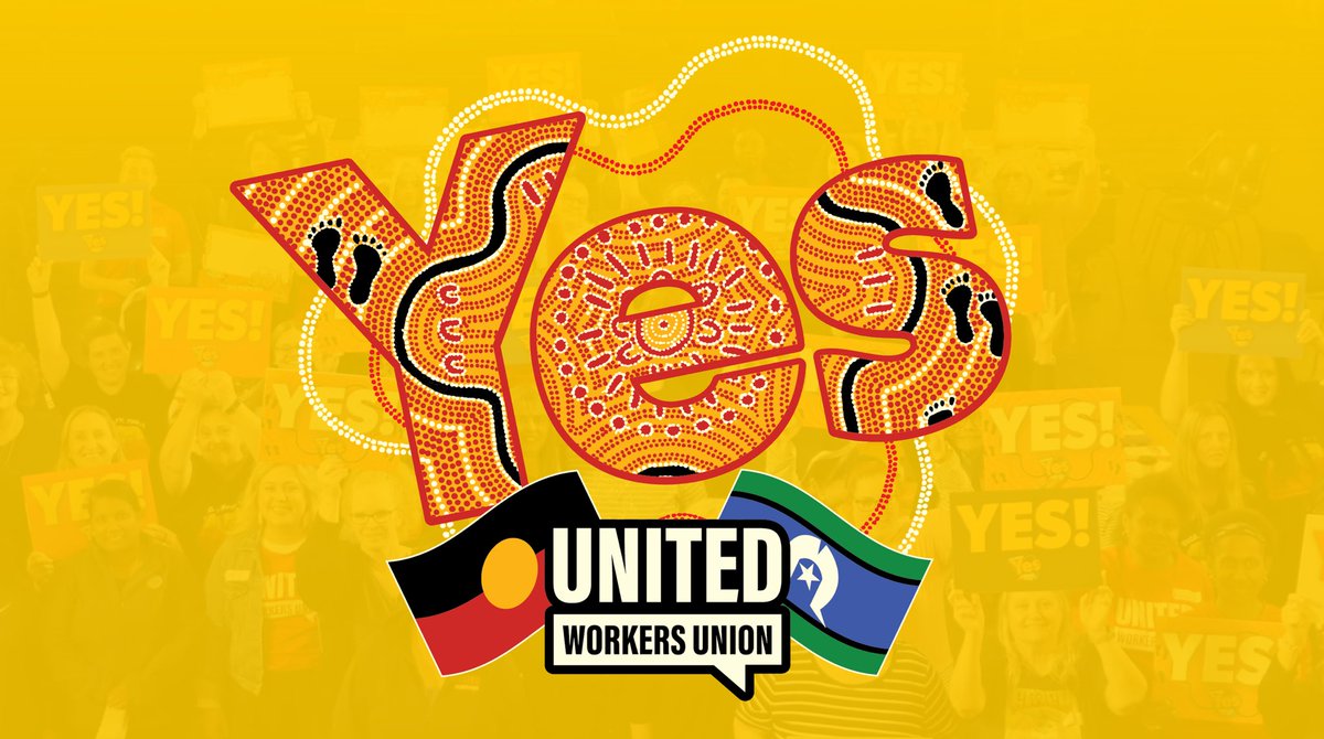 UnitedWorkersOz's tweet photo. United Workers Union is proud to launch our YES campaign today. Check out the website for more information &amp; how you can be involved in the campaign: https://t.co/ZrPIa4lUCL https://t.co/et0fspX4NQ