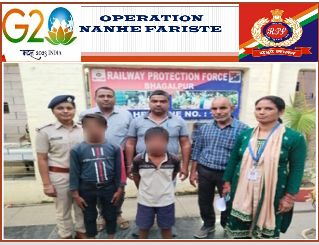 Under #Operationnanhefariste rescued 02 minor children boys at Bhagalpur Railway Stations.....secured to Child line for care &amp; Protection.....