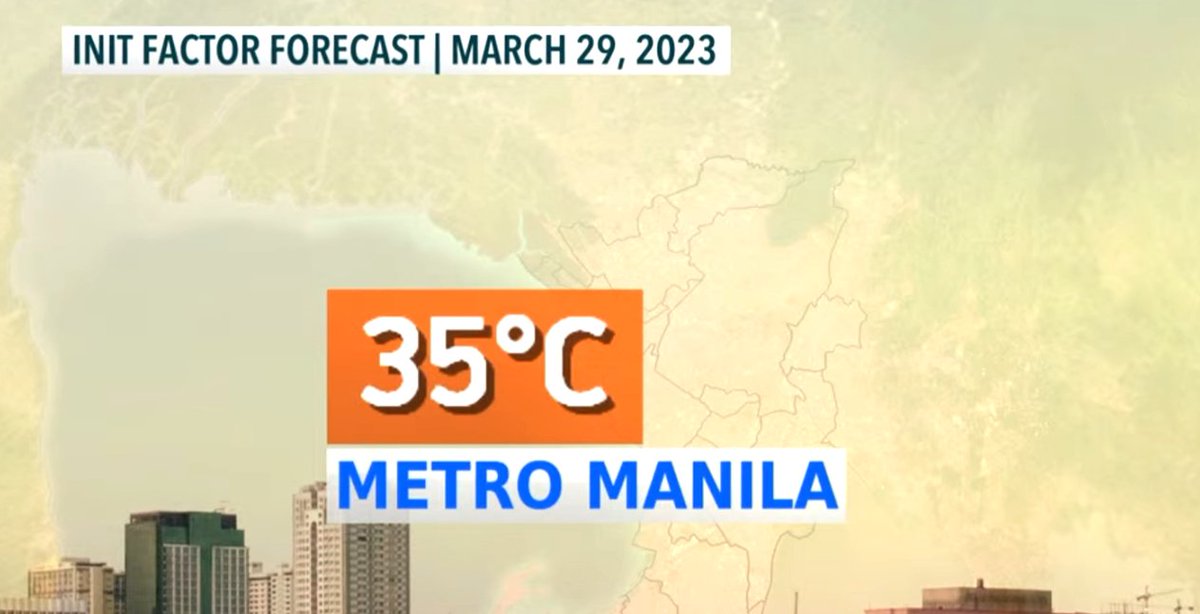 gma_weather's tweet photo. Sa #MetroManila, maaaring umabot sa 35°C ang init factor ngayong araw. https://t.co/7JtqQehrzX
