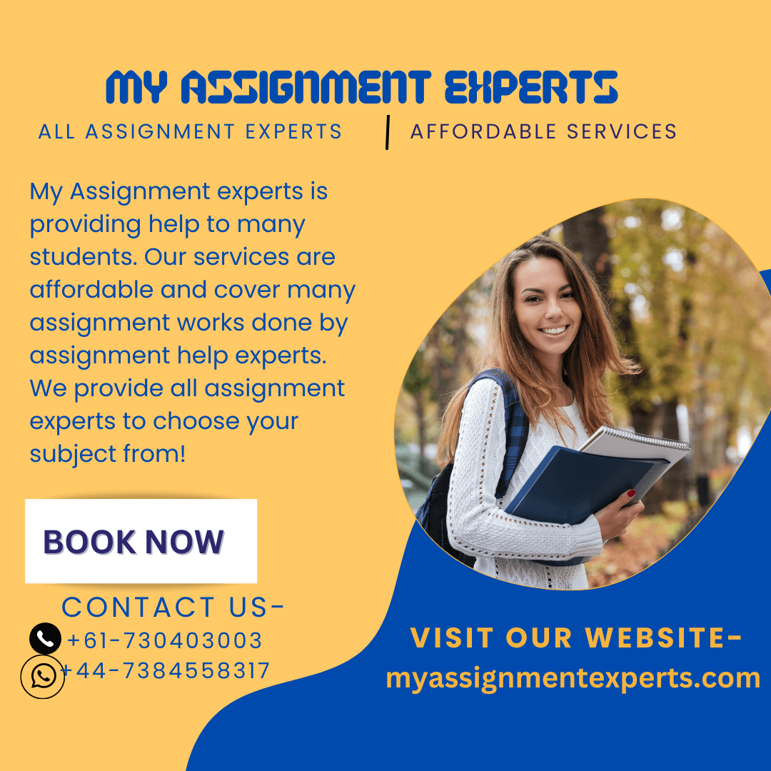 sammartina004's tweet image. Need help with an Assignment? Don't worry! My assignment experts are here to help you! Our All Assignment experts are always available for any type of query! Book now and get your Assignment!
#assignment #expertshelp #assignmentexperts