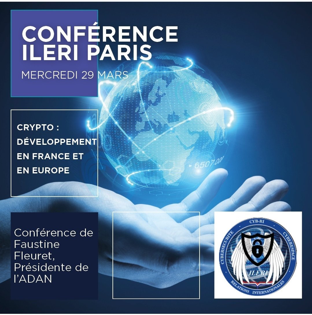 La présidente de l'association des acteurs du numérique (#adan), <a href="/faufleuret/">Faustine Fleuret</a>, décrypte les #cryptos ce soir à Paris et en direct sur nos réseaux sociaux. De la #Blockchain à #Binance, de #MiCA au #NFT, sera-t-on #Web3 à l'#ileri?

<a href="/ileri_ric/">ILERI RI&C</a> @ileri_edu <a href="/JulienValiente/">Julien Valiente 🏴‍☠️🦜🏝</a>  <a href="/Cyb_RI/">Cyb-RI</a>