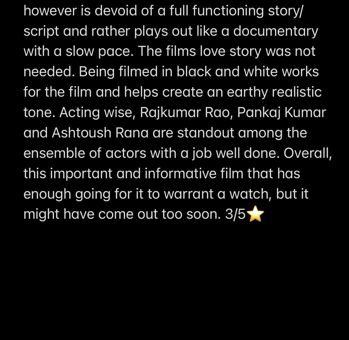 #Bheed (Hindi|2023) - Theatre
3/5⭐️ full review below⬇️

#BheedReview #COVID19 #Covid #CovidLockdown #CovidIndia #kritikakamra #PankajKapur #DiaMirza #BhumiPednekar #AshutoshRana #RajkummarRao #VeerendraSaxena #AdityaSrivastav #AnubhavSinha #Bollywood #IMDB #RottenTomatoes